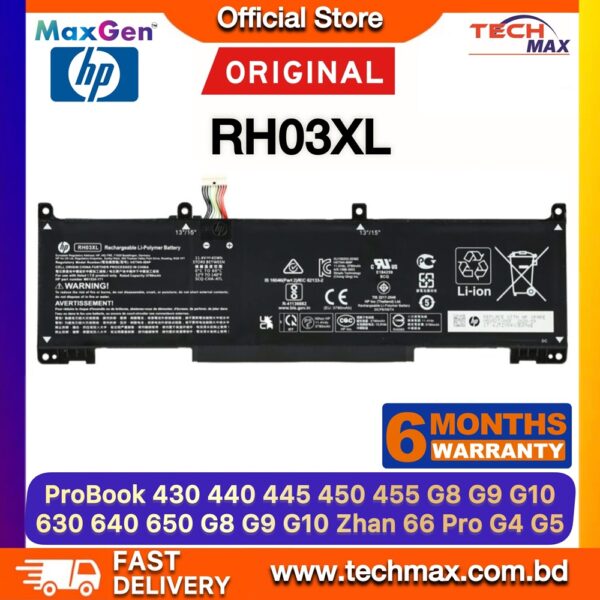 Original HP RH03XL Battery for ProBook 430 440 450 G8 G9 G10 Laptop Battery