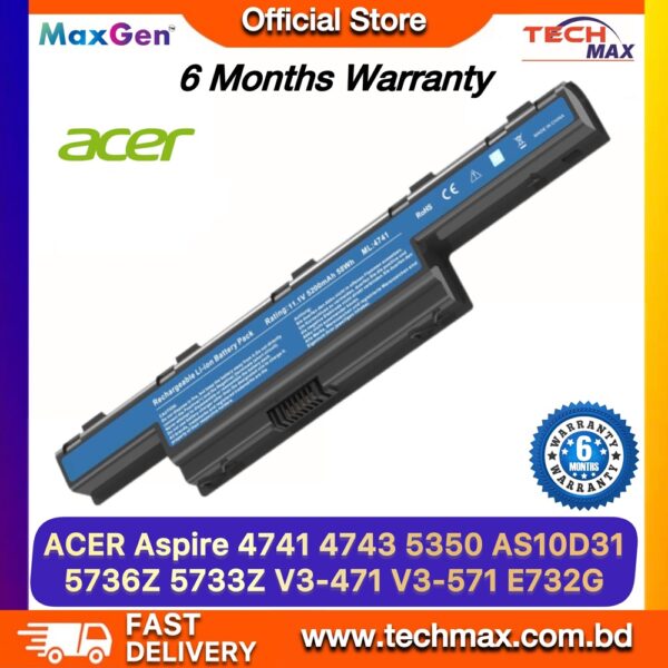 Acer AS10D31 battery for Aspire 4741 5251 5552 5733 laptop models
