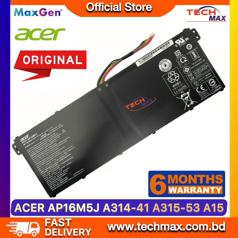 ORIGINAL Acer AP16M5J Battery For Aspire 1 A114-31 A114-32 Aspire 3 A314-31 A314-32 A314-41 A315-21 A315-21G A315-22 A315-31 A315-32 A315-33 A315-41 A315-51 A315-53 A315-53G Series Original Laptop Battery 1 Original Acer AP16M5J battery for Aspire A114-31 A315-53 laptop