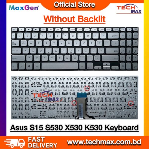 ASUS VivoBook S15 S530 X530 silver keyboard original replacement