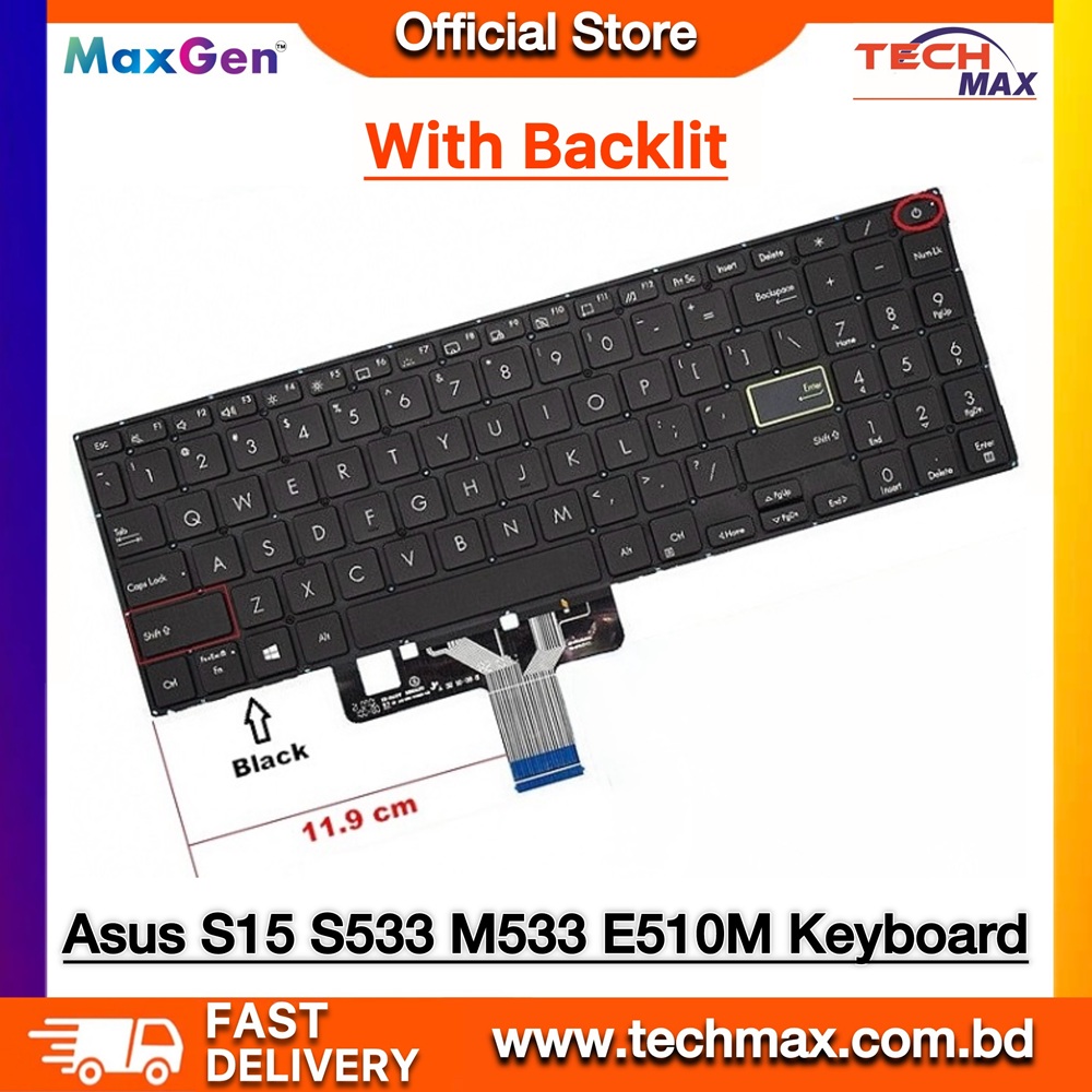 ASUS VivoBook S533 S533E S533EA S533F S533FA, E510M E510MA L510M, M533 M533U M533J, X521EA X521EQ X521FA X521FL X521IA X521JQ X521UA Series Backlit Laptop Keyboard 1 ASUS VivoBook S533 M533 E510 X521 Keyboard VivoBook S533 S533E S533EA S533F S533FA Backlit Laptop Keyboard