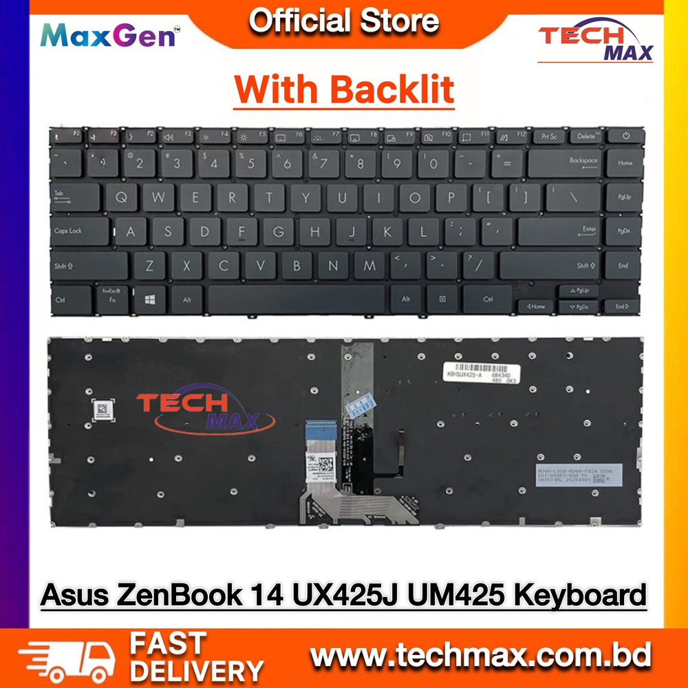 ASUS ZenBook 14 UX425E UX425EA UX425J UX425JA UX425IA UM425IA U4700 U4700E U4700IJ UM425 UM425JA UM425IA UM425EA UM425UG UM425UAZ Series Premium Backlit Laptop Keyboard 1 ASUS ZenBook 14 UX425 UM425 Keyboard, ZenBook 14 UX425EA UM425IA premium backlit laptop keyboard