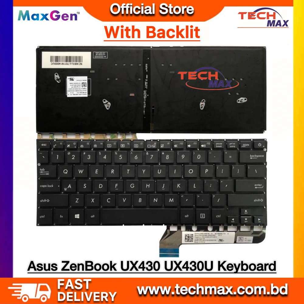 ASUS ZenBook UX430 UX430U UX430UN UX430UA UX430UQ Series Premium Backlit Laptop Keyboard 1 ASUS ZenBook UX430 UX430U Backlit Keyboard