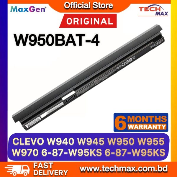 Clevo W950BAT-4 battery 6-87-W95KS laptop battery