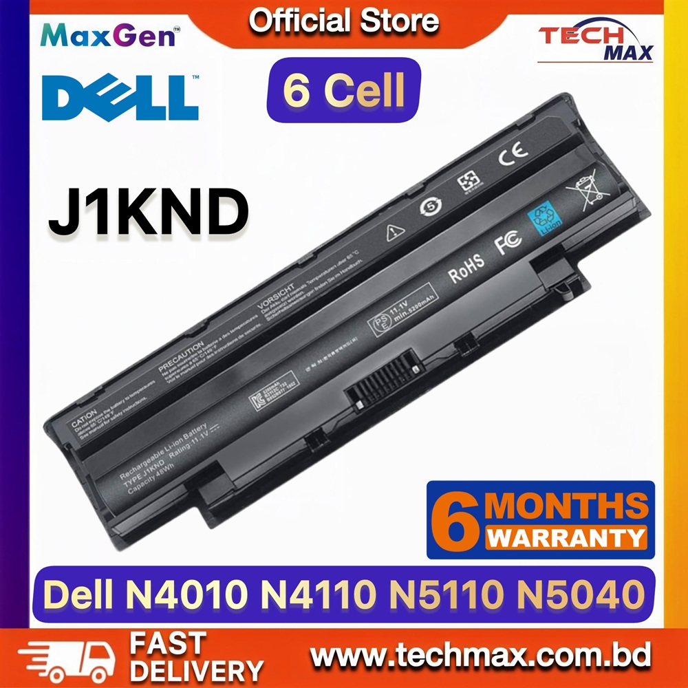 Dell J1KND Battery For Inspiron N4010, N4110, N5110, N4050, N5050, N5040, N5010, N5030, N7110, 3520, M5010, 3420, M5030, M5040, M5110, M4110, N7010, Dell Vostro 3550, 3450, 1440, 3750 Series Premium Laptop Battery 1 Dell J1KND battery Inspiron N5110 N5010 Vostro laptop battery