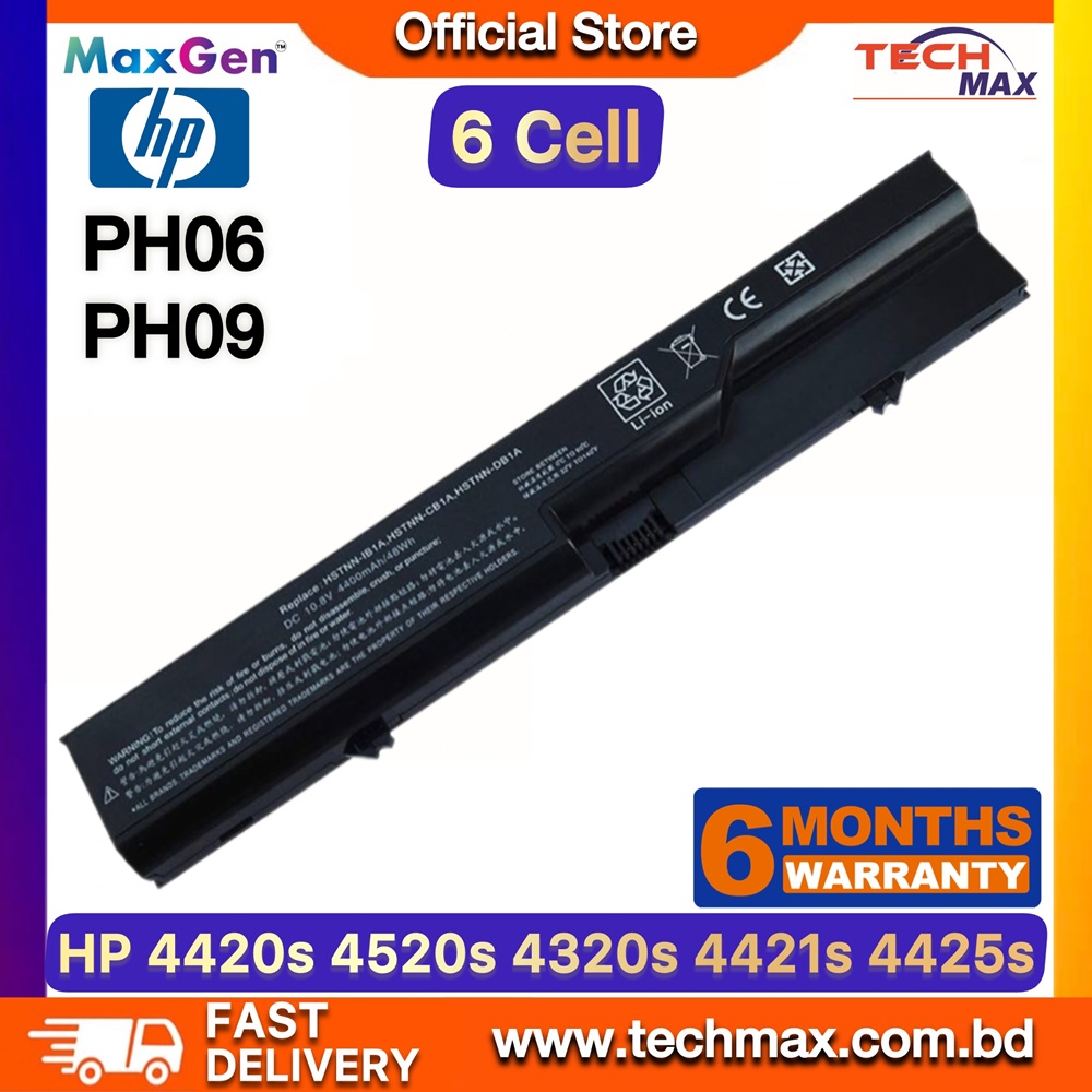 HP PH06, PH09 Battery For HP ProBook 620 625 4320 4321s 4320s 4325s 4420s 4520s 4525s Compaq 320 321 326 420 425 621 Series Laptop Battery 1 HP FH06 FH09 Battery for ProBook 620 625 4320 4321s 4420s 4520s