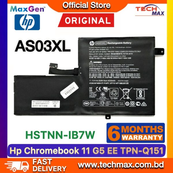 Original HP AS03XL Battery for Chromebook 11 G5 EE Laptop Battery