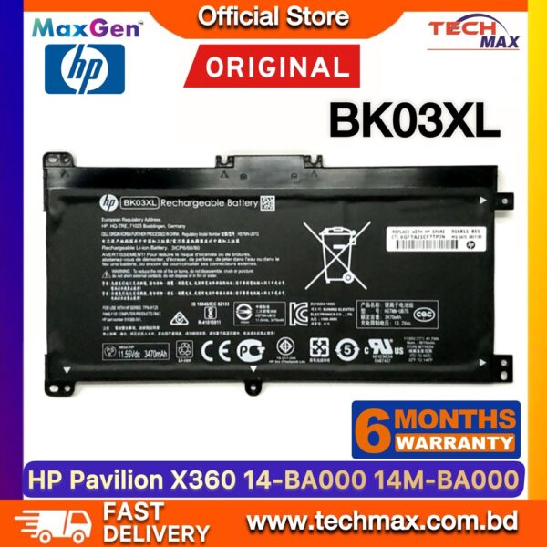 Original HP BK03XL Battery for Pavilion x360 14-BA 14M-BA Laptop Battery