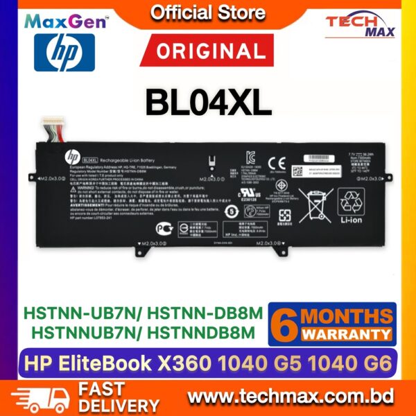 Original HP BL04XL Battery for EliteBook x360 1040 G5 1040 G6 Laptop Battery