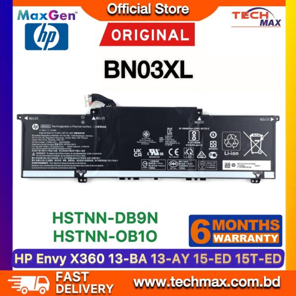 Original HP BN03XL Battery for ENVY x360 13-AY 13-BA 15-ED Laptop Battery