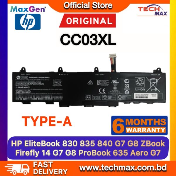 Original HP CC03XL Type-A Battery for EliteBook 840 G7 840 G8 Laptop Battery