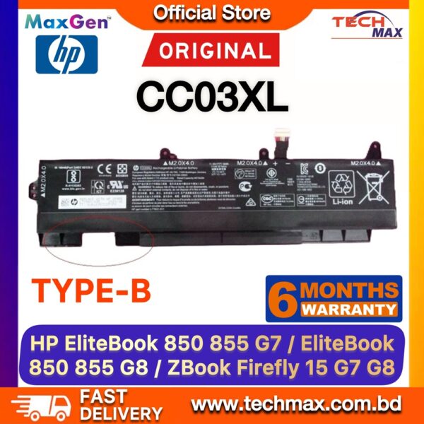 Original HP CC03XL Type-B Battery for EliteBook 850 G7 850 G8 Laptop Battery