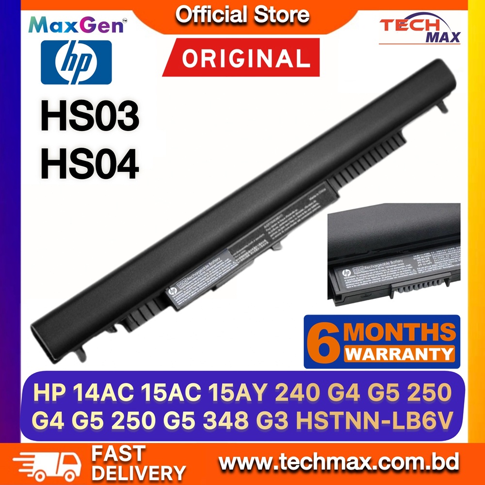 Original HP HS04, HS03 Battery For HP Pavilion 14-AC, 15-AC, 15-BA, 15-AY, 15-AF, 15-AF, HP 240 G4, 240 G5, 250 G4, 250 G5, 245 246 255 256 G4/G5, HSTNN-LB6U, HSTNN-LB6V Series Premium Laptop Battery 1 Original HP HS04 HS03 Battery for Pavilion 14-AC 15-AC 240 G4 250 G4 Laptop Battery