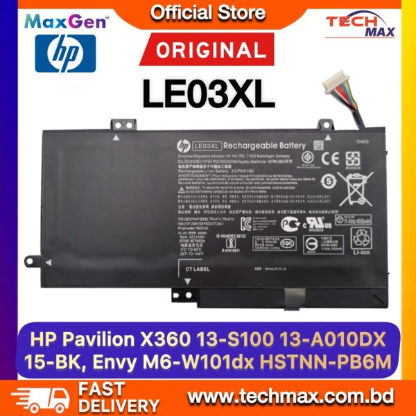 Original HP LE03XL Battery for Envy x360 M6-W Pavilion x360 13-S Laptop Battery