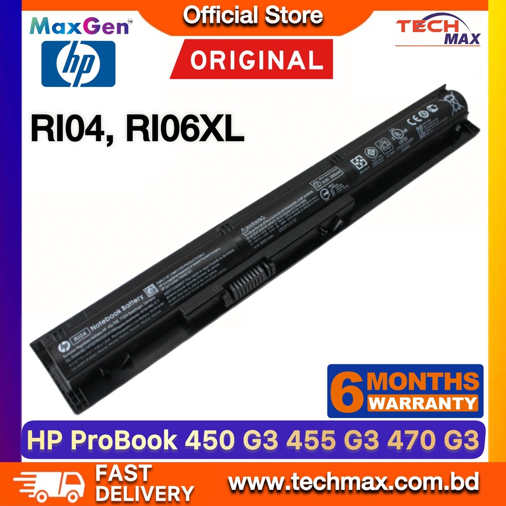 Original HP RI04 RI04XL RI06XL Battery For HP ProBook 450 G3, 455 G3, 470 G3, Envy 15-q001tx Series, HSTNN-DB7B, HSTNN-PB6Q, HSTNN-Q94C, 805294-001 Premium Laptop Battery 1 Original HP RI04 RI04XL RI06XL Battery for ProBook 450 G3 455 G3 470 G3 Laptop Battery