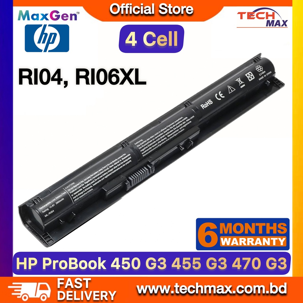 HP RI04 RI04XL RI06XL Battery For HP ProBook 450 G3, 455 G3, 470 G3, Envy 15-q001tx Series, HSTNN-DB7B, HSTNN-PB6Q, HSTNN-Q94C, 805294-001 Premium Laptop Battery 1 HP RI04 RI04XL RI06XL Battery for ProBook 450 G3 455 G3 470 G3 Laptop Battery