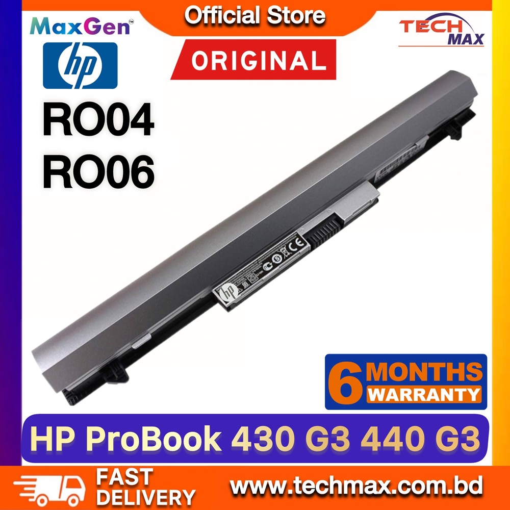 Original HP RO04 RO06XL Battery For HP ProBook 440 G3, 430 G3 Series HSTNN-PB6P, HSTNN-LB7A, HSTNN-DB7A, HSTNN-Q98C, HSTNN-Q96C, 805045-851, 805045-251, 805292-001, 811347-001, P3G13AA, P3G14AA Premium Laptop Battery 1 Original HP RO04 RO06XL Battery for ProBook 430 G3 440 G3 Laptop Battery