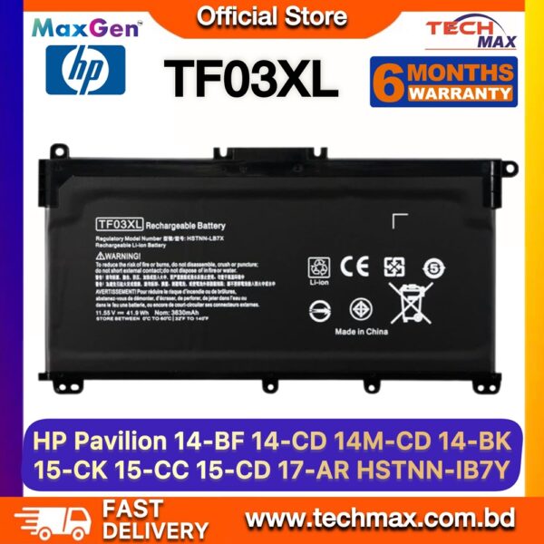 HP TF03XL Battery for Pavilion 14-BF 15-CC 17-AR Laptop Battery