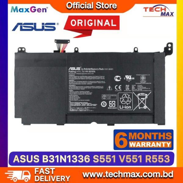Original ASUS B31N1336 Battery for S551L K551L R553L V551L A551L Laptop Battery