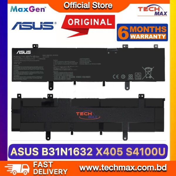 Original ASUS B31N1632 Battery for VivoBook 14 X405 X405U X405UA ZenBook S4100U Laptop Battery