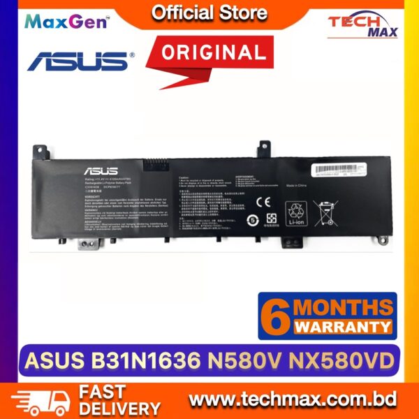 Original ASUS C31N1636 Battery for VivoBook Pro 15 N580VD X580GD M580GD Laptop Battery