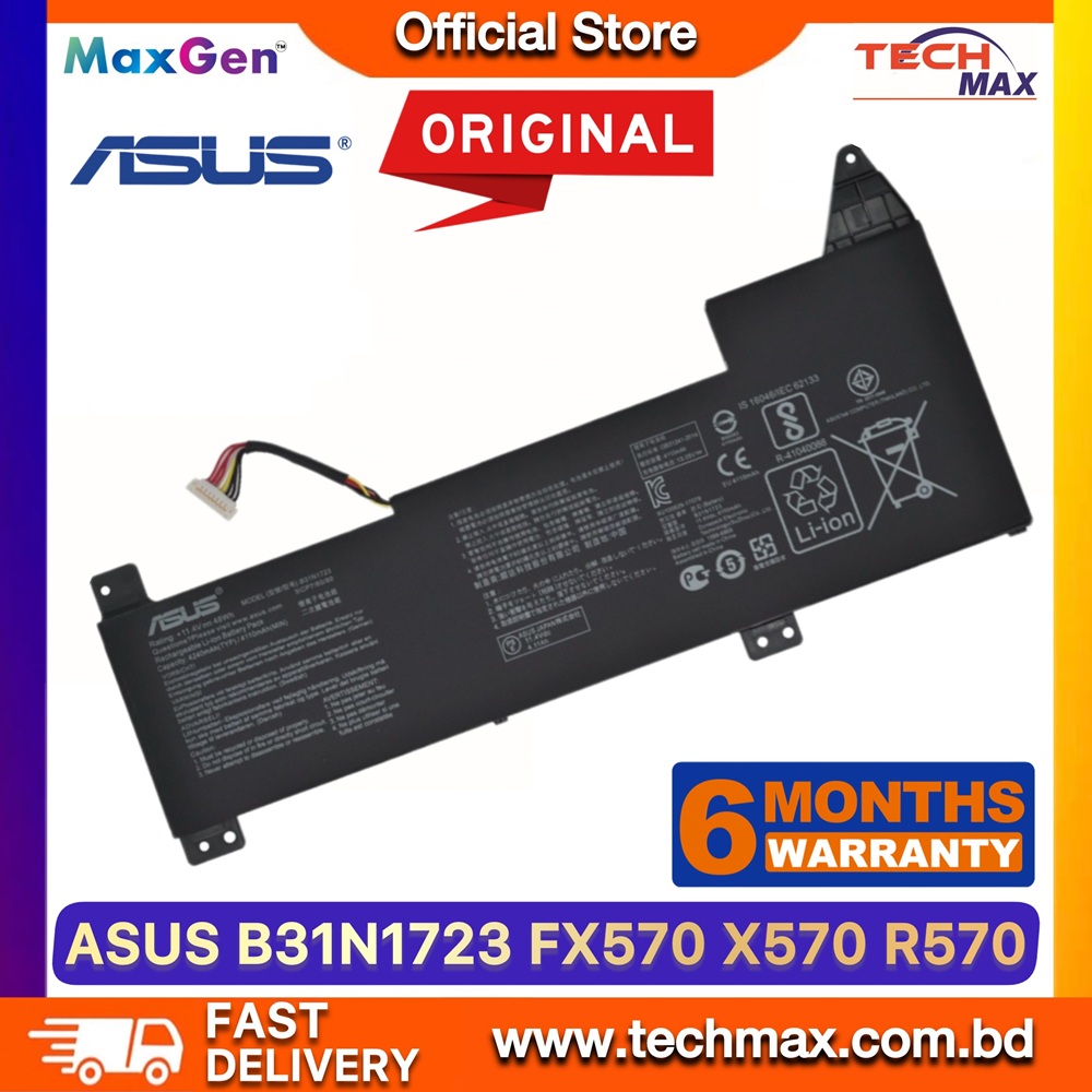 Original ASUS B31N1723 Battery For ASUS VivoBook X570UD, X570ZD, X570DD, FX570UD, FX570ZD, FX570DD, R570UD, R570ZD, YX570ZD, YX570UD, A570ZD, F570UD, F570ZD, K570UD, K570ZD Series Laptop Battery 1 Original ASUS B31N1723 Battery for VivoBook X570UD X570ZD FX570UD K570UD Laptop Battery