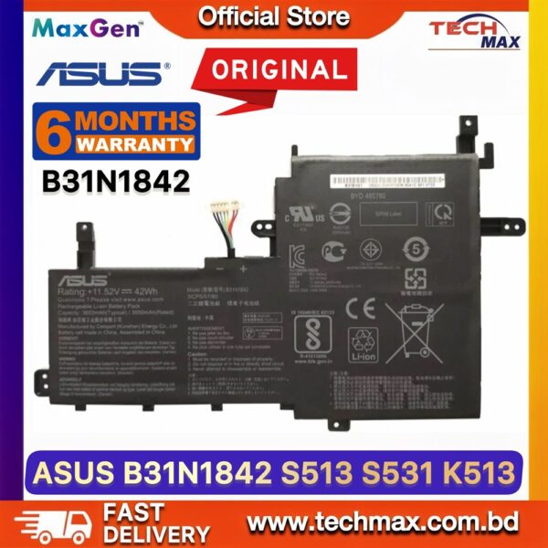 Original ASUS B31N1842 Battery for VivoBook S531FA K531FA X531FA K513EA X513EA Laptop Battery