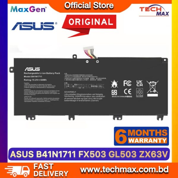 Original ASUS B41N1711 Battery for ROG Strix GL503VD GL503VM GL703VD FX503VM FX705GE Laptop Battery
