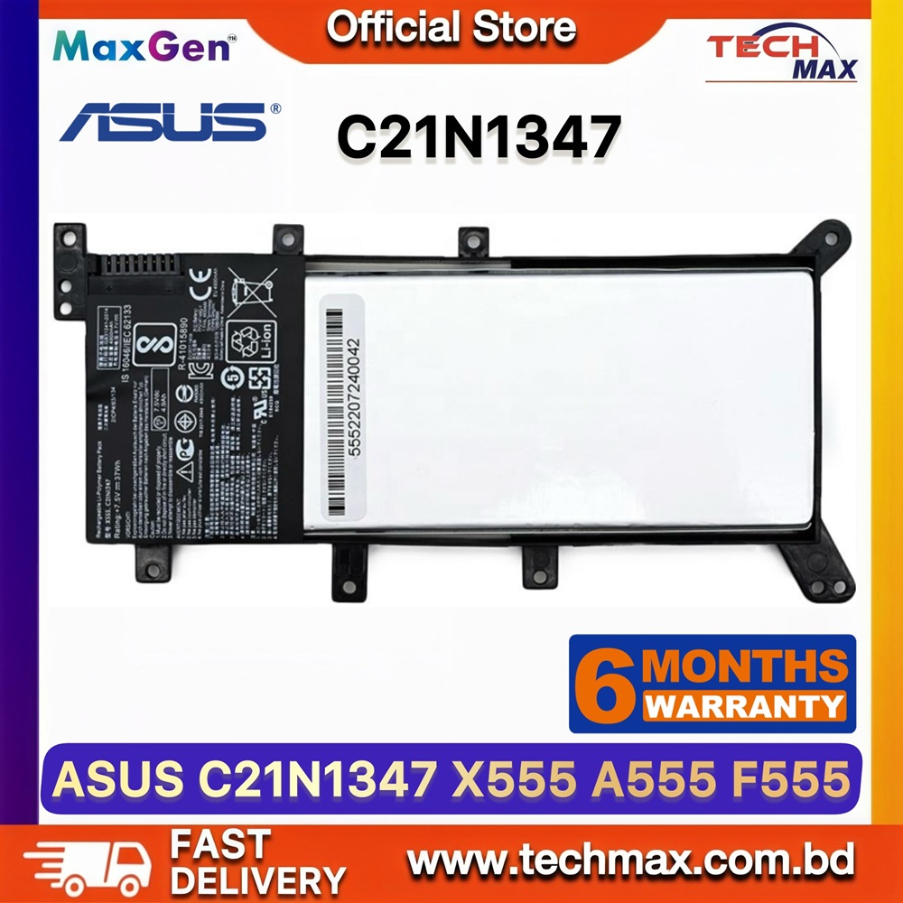 ASUS C21N1347 Battery For ASUS X555, X555L, X555LA, X555LB, X555LD, X555LF, X555LI, X555LJ, X555LN, X555LP, X555SJ, X555U, X555YI, A555, A555L, A555LD, F554L, F555, F555L, F555LN, K555L, K555LA, K555LB, K555LD, K555LF, K555LJ, K555LN, K555LP, R556L, R556LA, R556LB, R556LD Series Laptop Battery 1 ASUS C21N1347 Battery for X555 X555L X555LA X555LD A555 K555 Laptop Battery