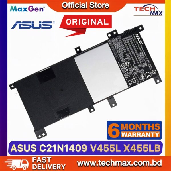 Original ASUS C21N1409 Battery for A455 X454 X455 K455 F455 V455 Laptop Battery
