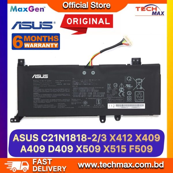 Original ASUS C21N1818-2 B21N1818-3 Battery for VivoBook X409 X509 X515 A409 A509 Laptop Battery