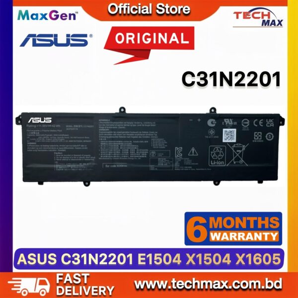 Original ASUS C31N2201 Battery for VivoBook X1504VA X1504ZA X1605ZA X1405VA Laptop Battery