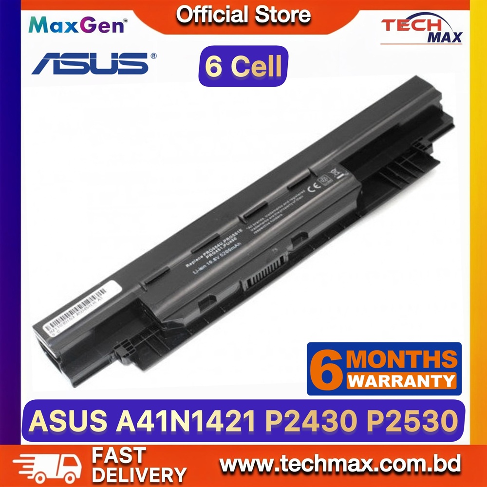 ASUS A41N1421 Battery For ASUS P2430, P2530, P2501LA, P2520L, P2520LA, P2520LJ, P2530UA, P2530UJ, P2530U, P2430UA, P2430UJ, P2430U, PU551L, PU551LA, PU551LD, P552LA, E451, E551, ZX50JX4200, ZX50JX4720, Pro 554UB396845X2 Series Laptop Battery 1 ASUS A41N1421 Battery for P2501LA P2520LA P2530UA P2430UA PU551LA Laptop Battery