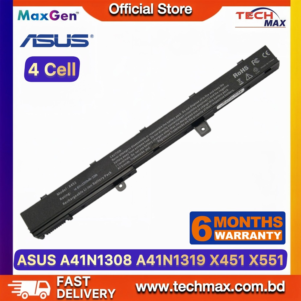 ASUS A41N1308, A31N1319 Battery For ASUS X451, X451C, X451CA, X451M, X451MA, X551, X551C, X551CA, X551M, X551MA, ASUS A41, D550, D550M, D550MA, F551MA Series Laptop Battery 1 ASUS A41N1308 A31N1319 Battery for X451 X451C X551 X551CA D550 Laptop Battery