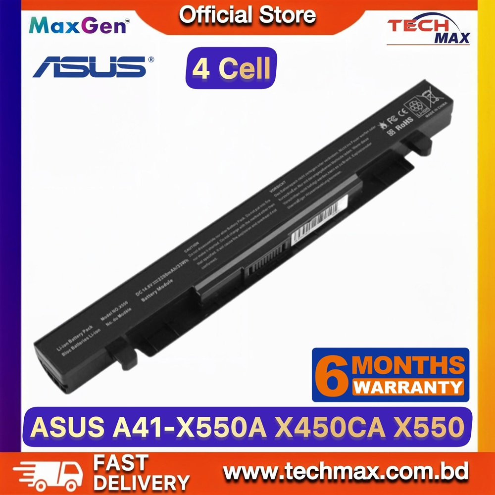 ASUS A41-X550, A41-X550A Battery For ASUS X450, X450C, X450CA, X450CC, X450CP, X452, X550, X550A, X550B, X550C, X550CA, F450V, F450VB, F450VC, F452C, F550, F550CA, F552, A450, A450C, A550, A550C, A552, A552EA, FX50JK, K450, K450CA, K550, R409, R510, P450, P450LB, P550, D450LA, E550C, E550CA Series Laptop Battery 1 ASUS A41-X550 A41-X550A Battery for X550 X550C X550A F550 A550 K550 Laptop Battery