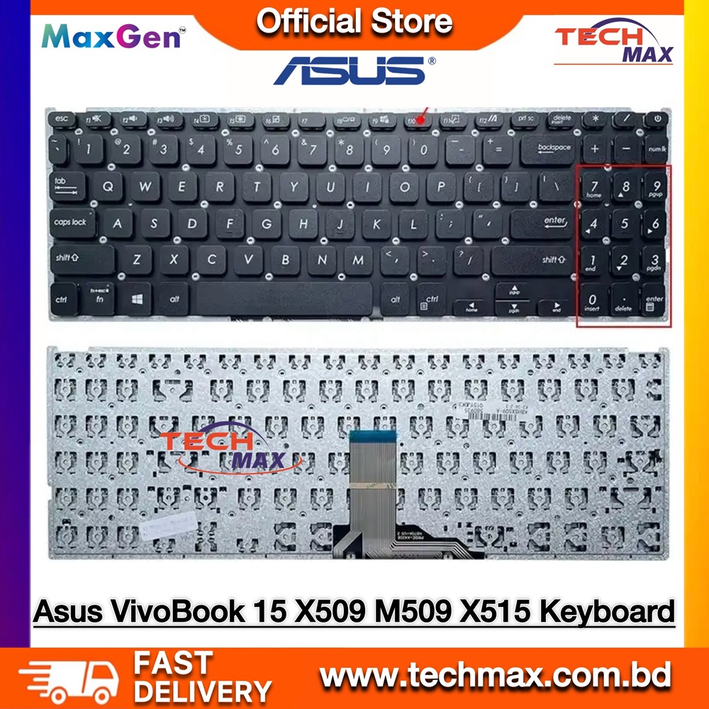 ASUS VivoBook X509, M509, D509, F509, K509, X515, D515, M515, F515, R515, FL8700, Y5200F, Y5000F, Y5200FB, V5000D Series Laptop Keyboard 1 ASUS VivoBook X509 X515 M509 M515 keyboard replacement
