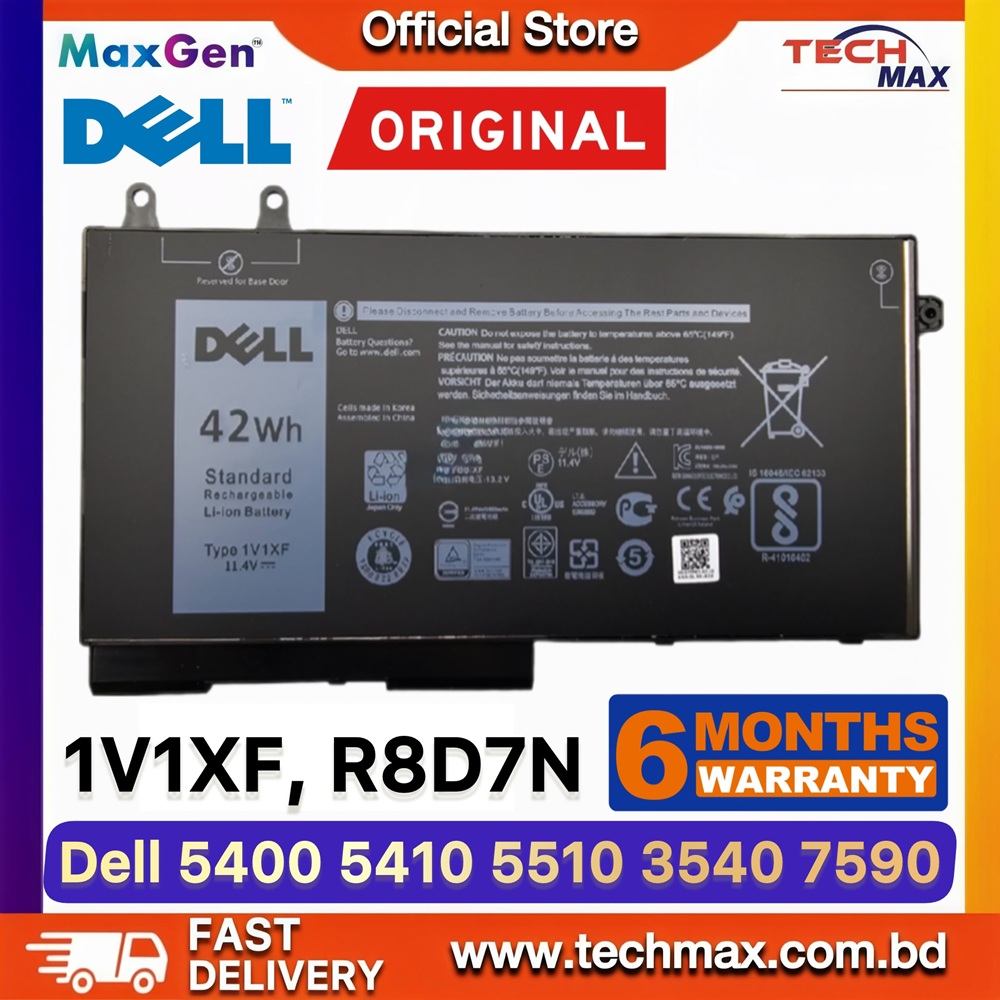 Original Dell 1V1XF, R8D7N Battery For Dell Latitude 5400, 5401, 5410, 5411, 5500, 5501, 5510, 5511, Precision 3540, 3541, 3550, 3551, M3540, M3550, Dell Inspiron 7590 (2-in-1), 7591 (2-in-1), 7791 (2-in-1) Series Laptop Battery 1 Original Dell 1V1XF R8D7N Battery for Latitude 5400 5500 Precision 3540 Laptop Battery