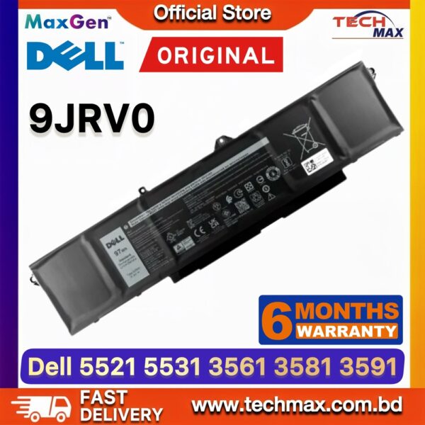 Original Dell 9JRV0 Battery for Latitude 5521 5531 Precision 3561 Laptop Battery