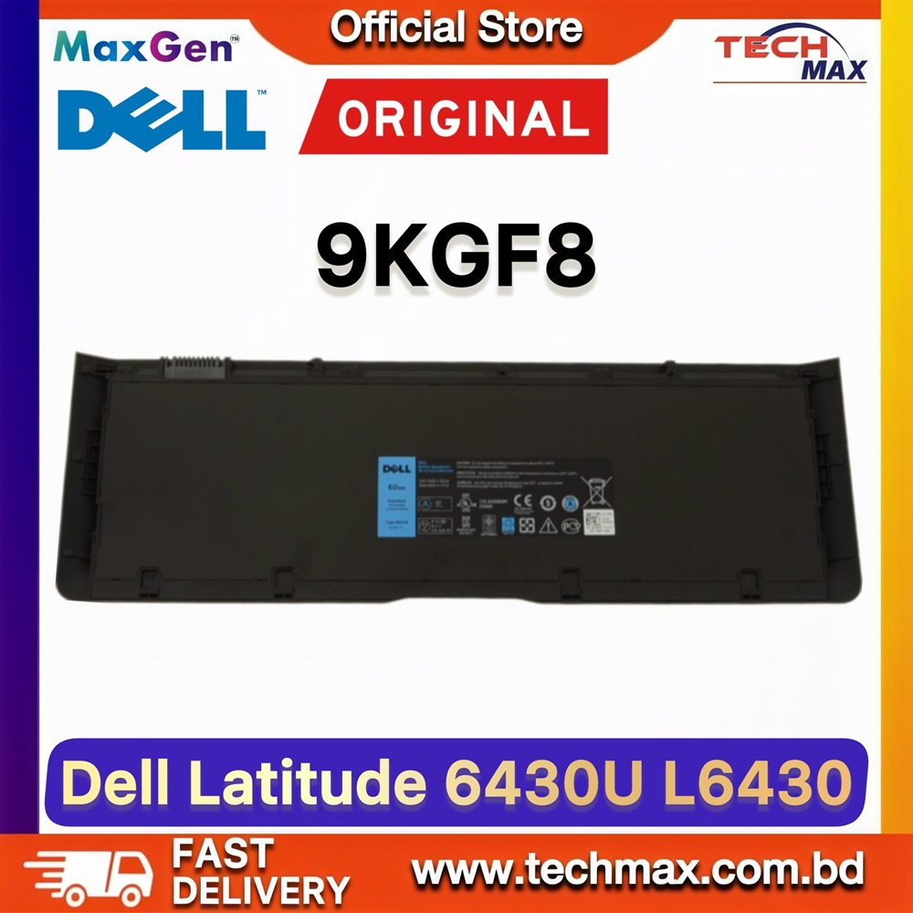 Original Dell 9KGF8 Battery For Dell Latitude 6430u, L6430u, 6430u-102T Ultrabook, 7HRJW, 7XHVM, TRM4D, XX1D1, 6FNTV, FNTV, 312-1424, 312-1425 Series Laptop Battery 1 Original Dell 9KGF8 Battery for Latitude 6430u L6430u Ultrabook Laptop Battery
