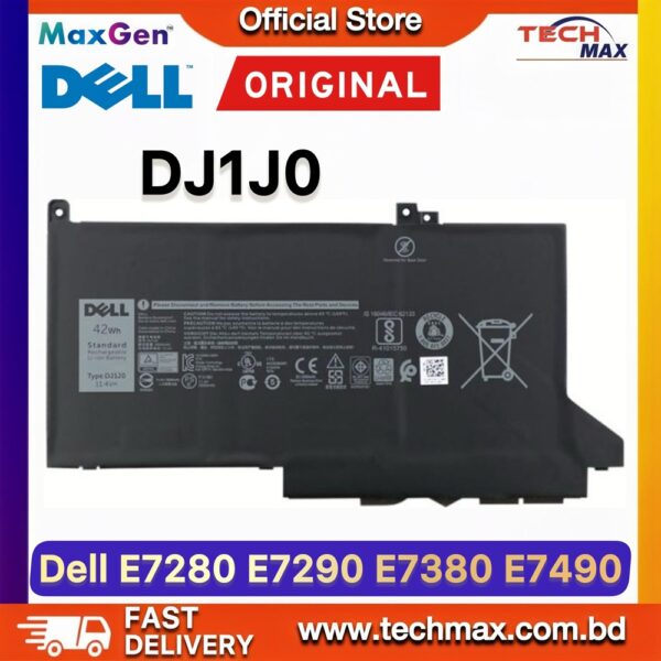 Original Dell DJ1J0 Battery for Latitude 7280 E7280 7290 E7290 Laptop Battery