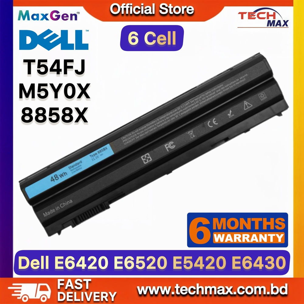 Dell T54FJ, M5Y0X, 8858X Battery For Dell Latitude E5420, E5420M, E5430, E5520, E5520M, E5530, E6420, E6430, E6440, E6540, M2800, E6520, E6530, Inspiron 14R 4420, 5420, 5425, 7420, Inspiron 15R 4520, 5520, 5525, 7520, Inspiron 17R 4720, 5720, 7720, M421R, M521R, Vostro 3460, Vostro 3560 Series Laptop Battery 1 Dell T54FJ M5Y0X 8858X Battery for Latitude E5420 E5430 Inspiron 5420 Laptop Battery