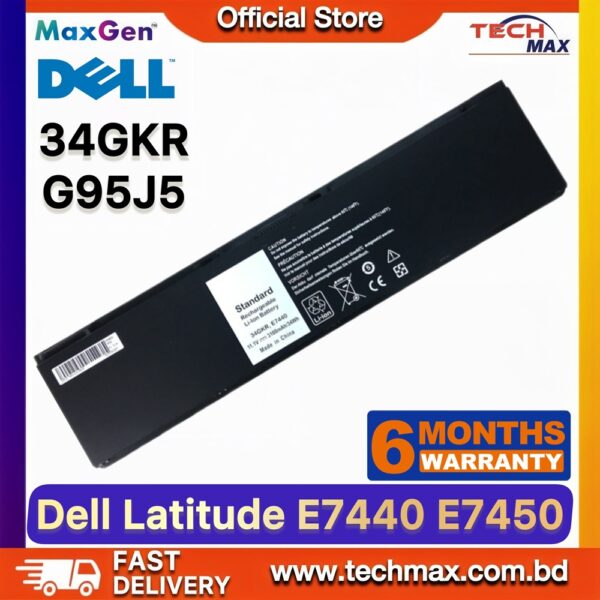 Dell 34GKR G95J5 Battery for Latitude E7440 E7450 E7420 Laptop Battery