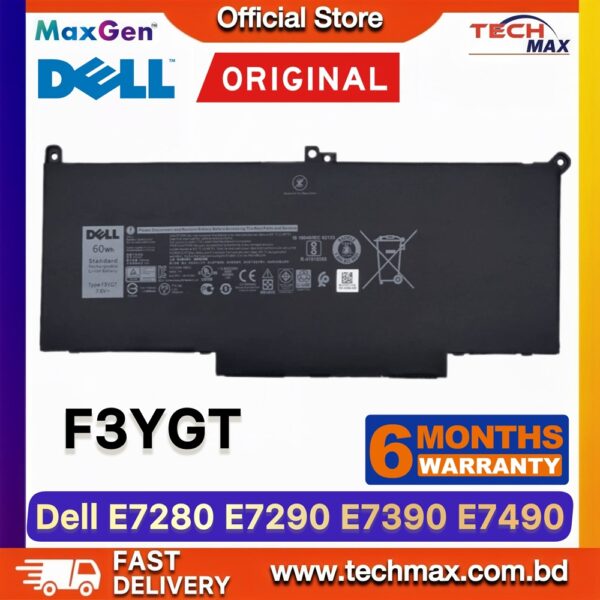 Original Dell F3YGT Battery for Latitude 7280 E7280 7290 E7290 Laptop Battery
