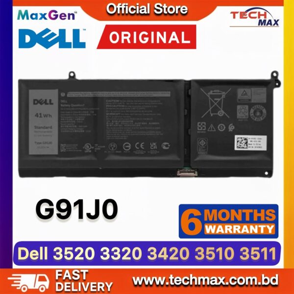 Original Dell G91J0 Battery for Inspiron 3510 3511 3520 5310 5410 Laptop Battery