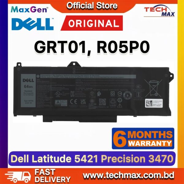 Original Dell GRT01 R05P0 Battery for Latitude 5421 5521 Precision 3470 3561 Laptop Battery