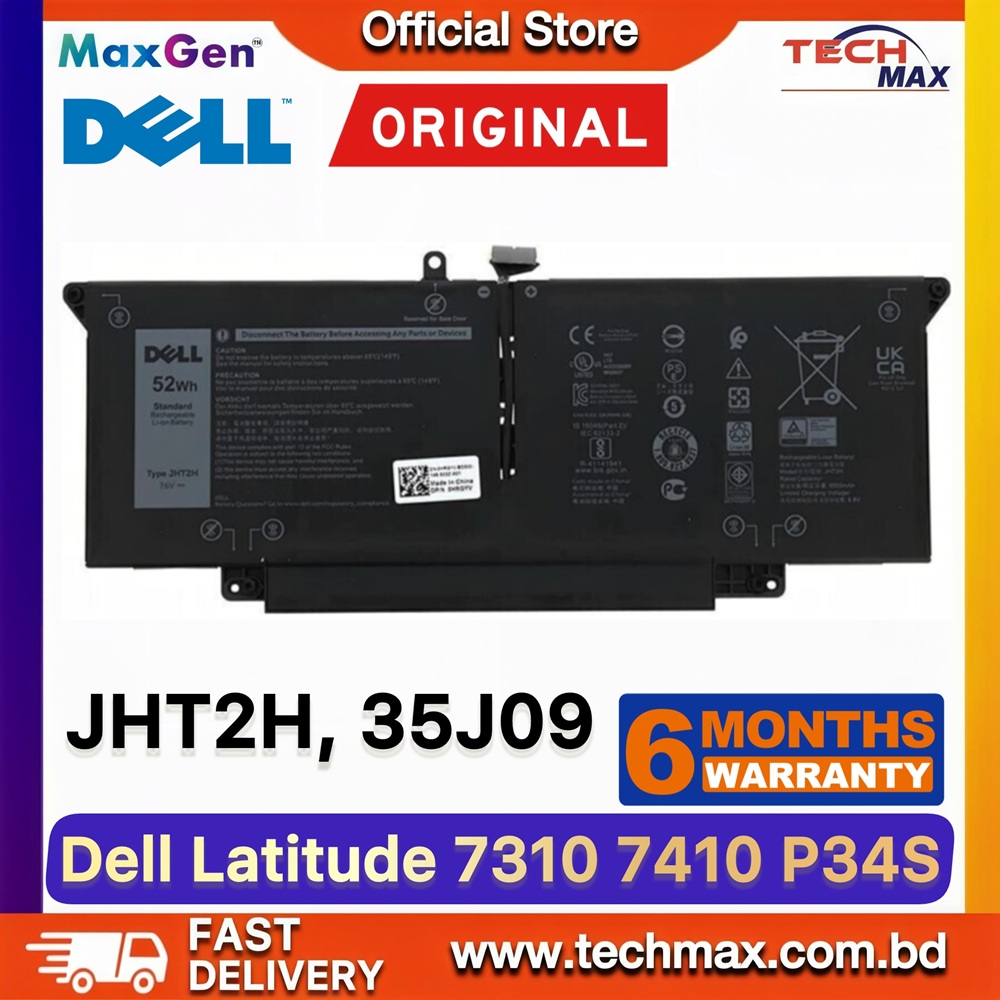 Original Dell JHT2H, 35J09 Battery For Dell Latitude 7310, 7410, Dell Chromebook 7310, 7410, P34S, P34S001 Series Laptop Battery 1 Original Dell JHT2H 35J09 Battery for Latitude 7310 7410 Chromebook Laptop Battery
