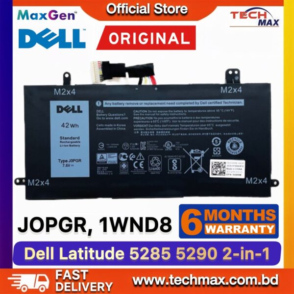 Original Dell J0PGR JOPGR 1WND8 Battery for Latitude 5285 5290 2-in-1 Laptop Battery