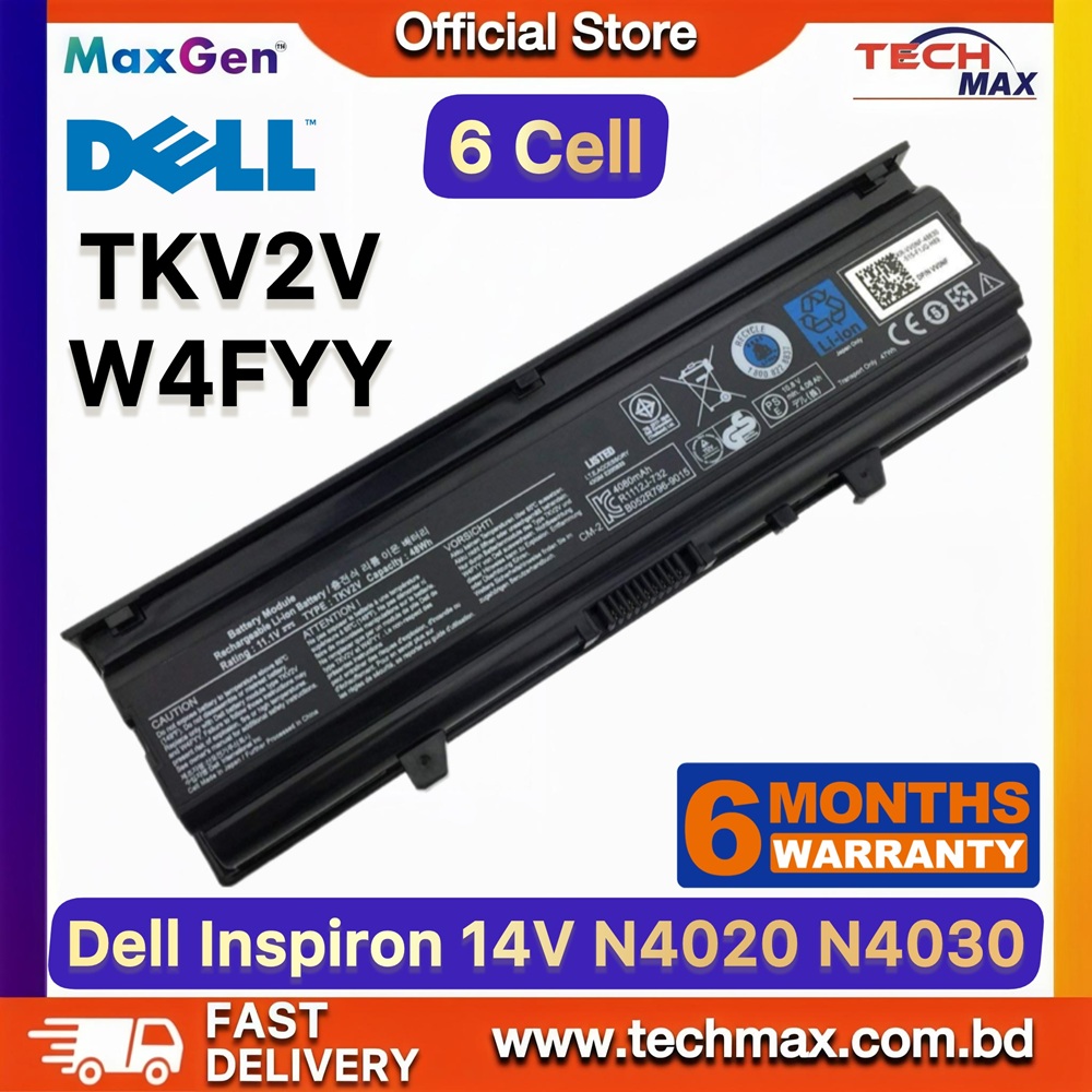 Dell TKV2V, W4FYY Battery For Dell Inspiron N4020, N4030, N4030D, 14V, 14VR Series Laptop Battery 1 Dell TKV2V W4FYY Battery for Inspiron N4020 N4030 14V Laptop Battery