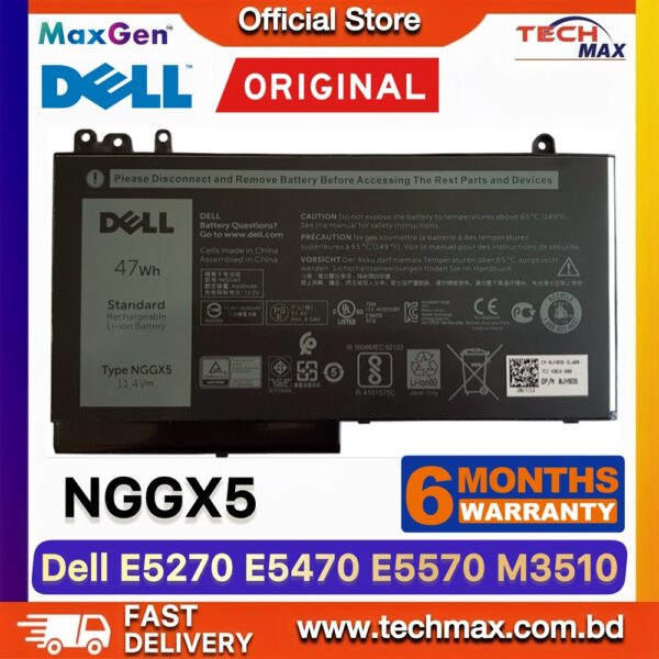 Original Dell NGGX5 Battery for Latitude E5270 E5470 E5570 Precision M3510 Laptop Battery