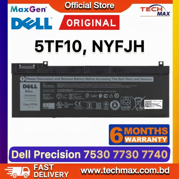 Original Dell 5TF10 NYFJH Battery for Precision 7330 7530 7730 7740 Laptop Battery